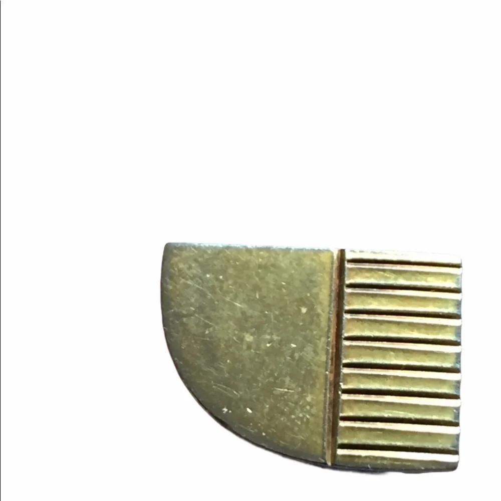 Vintage Gold-Tone Engravable Tie Bar and Cuff Links Set